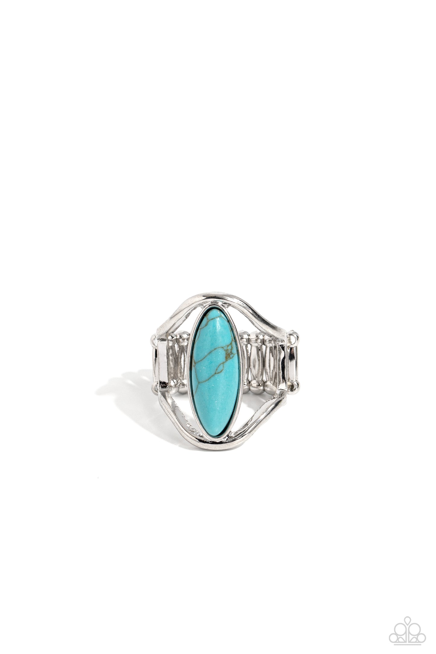 Spartan Stone - Blue Ring - Paparazzi Accessories