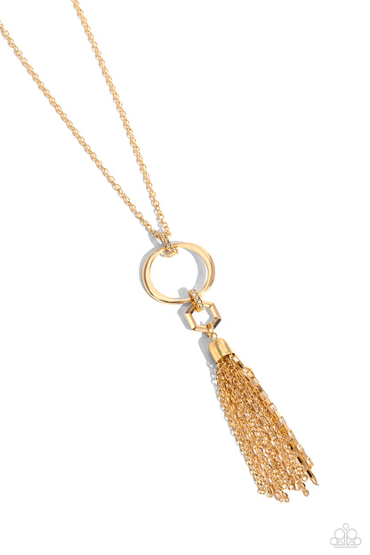 Tassel Tune - Gold Necklace - Paparazzi Accessories