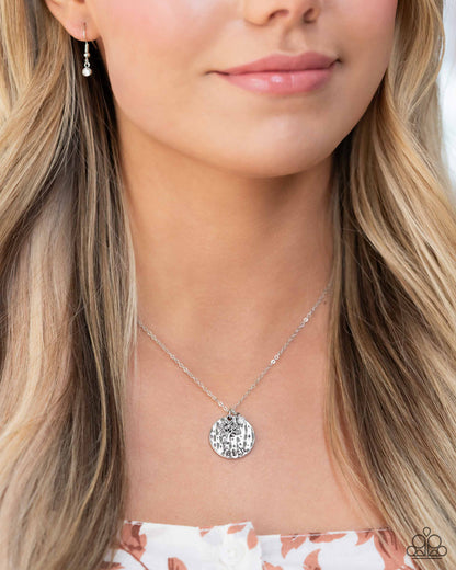 Flourishing Faith - White - Tree of Life Pendant Necklace - Paparazzi Accessories