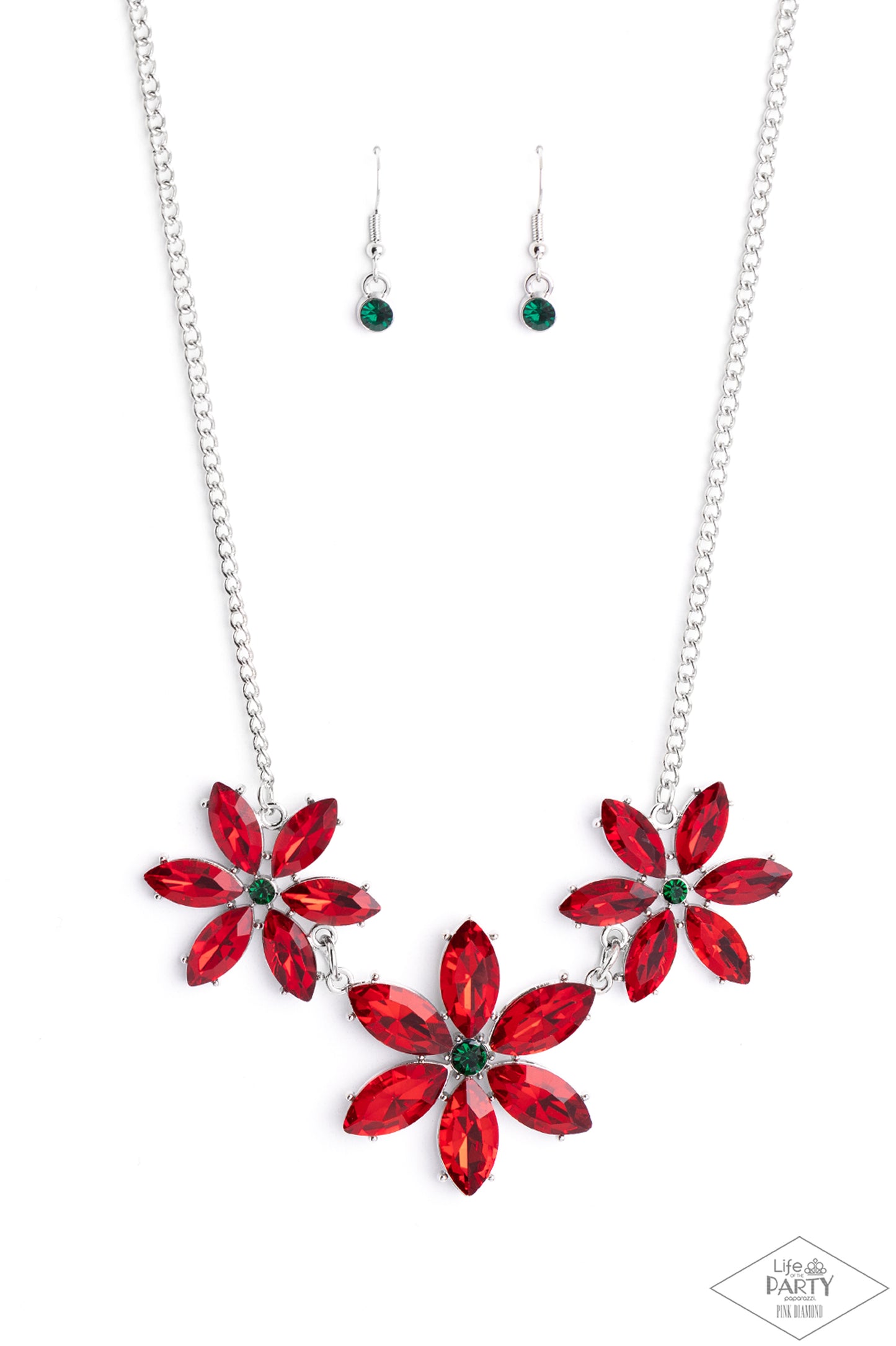 Meadow Muse - Multi Poinsettia Necklace - Paparazzi Accessories