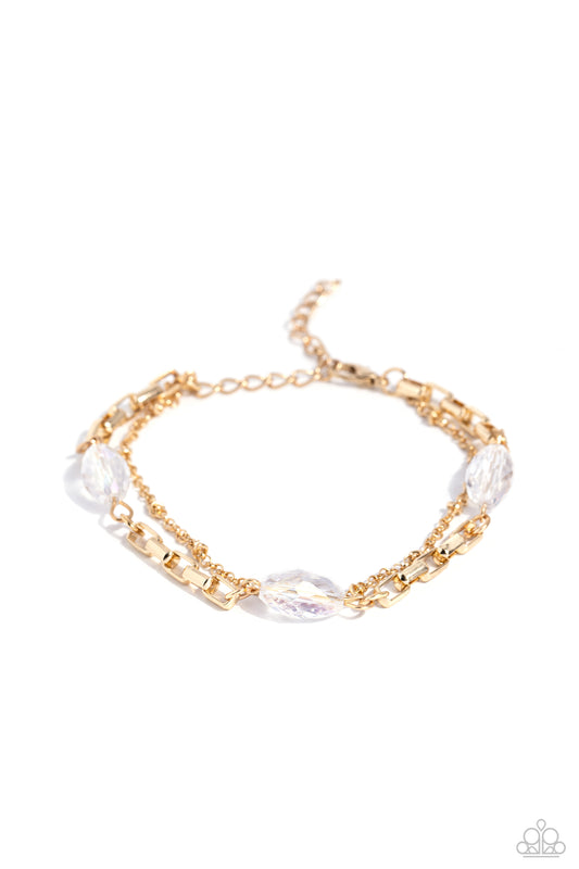 Business Brunch - Gold Clasp Bracelet - Paparazzi Accessories