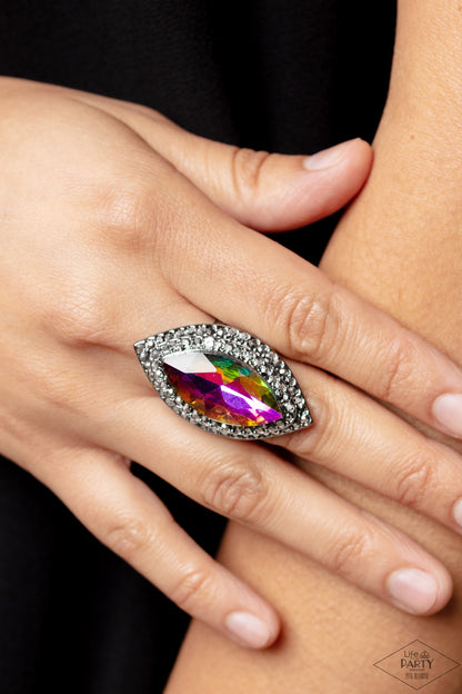 Jaw-Dropping Dazzle - Multi Oil Spill Ring - Paparazzi Accessories