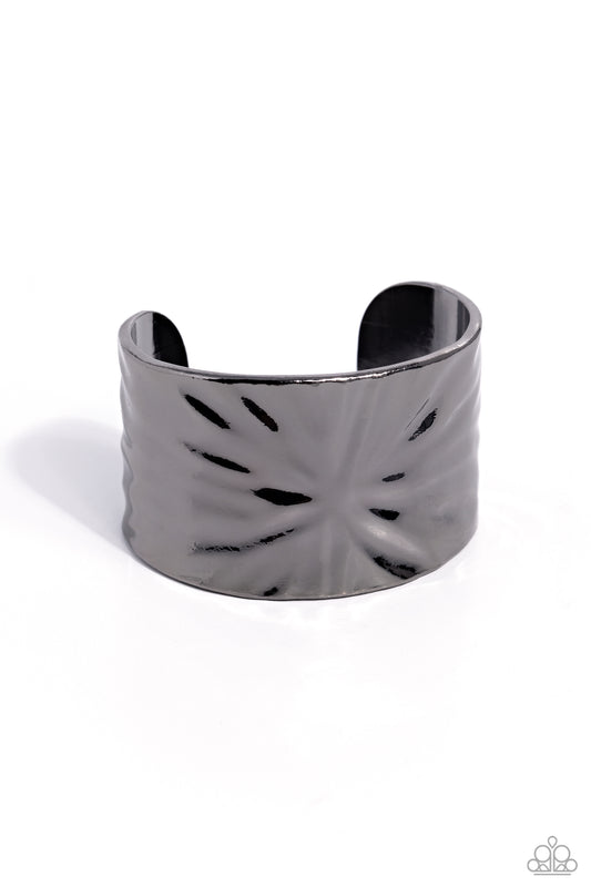 Ford Fusion - Black - Gunmetal Cuff Bracelet - Paparazzi Accessories