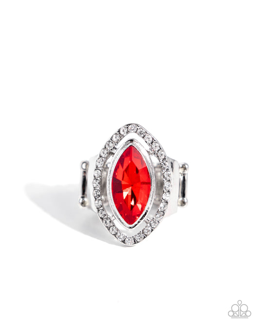 Marquise Majesty - Red Ring - Paparazzi Accessories