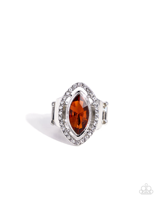 Marquise Majesty - Brown Ring - Paparazzi Accessories