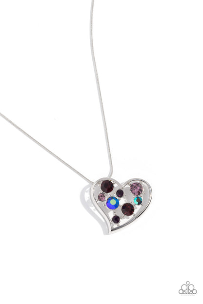 Romantic Recognition - Purple Heart Necklace - Paparazzi Accessories