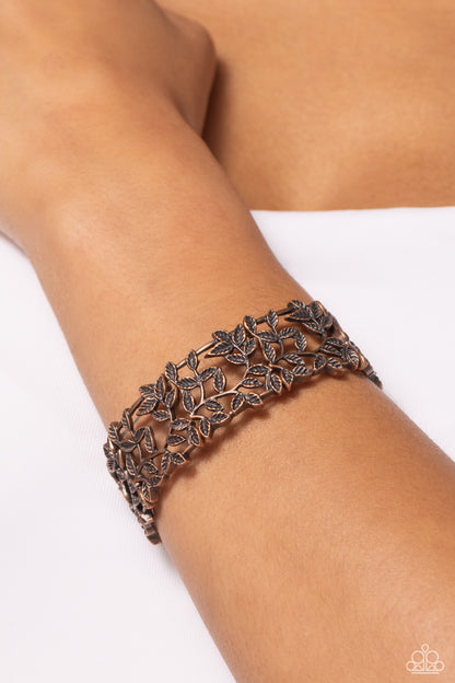 Whose VINE Is It Anyway? - Copper Stretchy Bracelet - Paparazzi Accessories