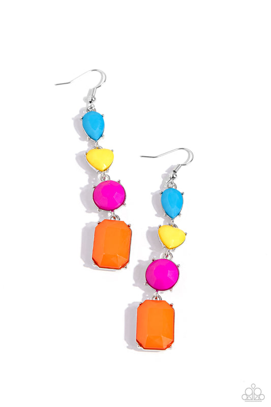 Aesthetic Assortment - Yellow Acrylic Bead Earrings - Paparazzi Accessories