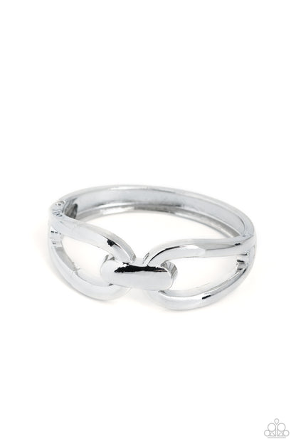 Mechanic Masquerade - Silver Hinge Bracelet - Paparazzi Accessories