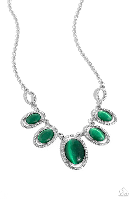 A BEAM Come True - Green Moonstone Necklace - Paparazzi Accessories