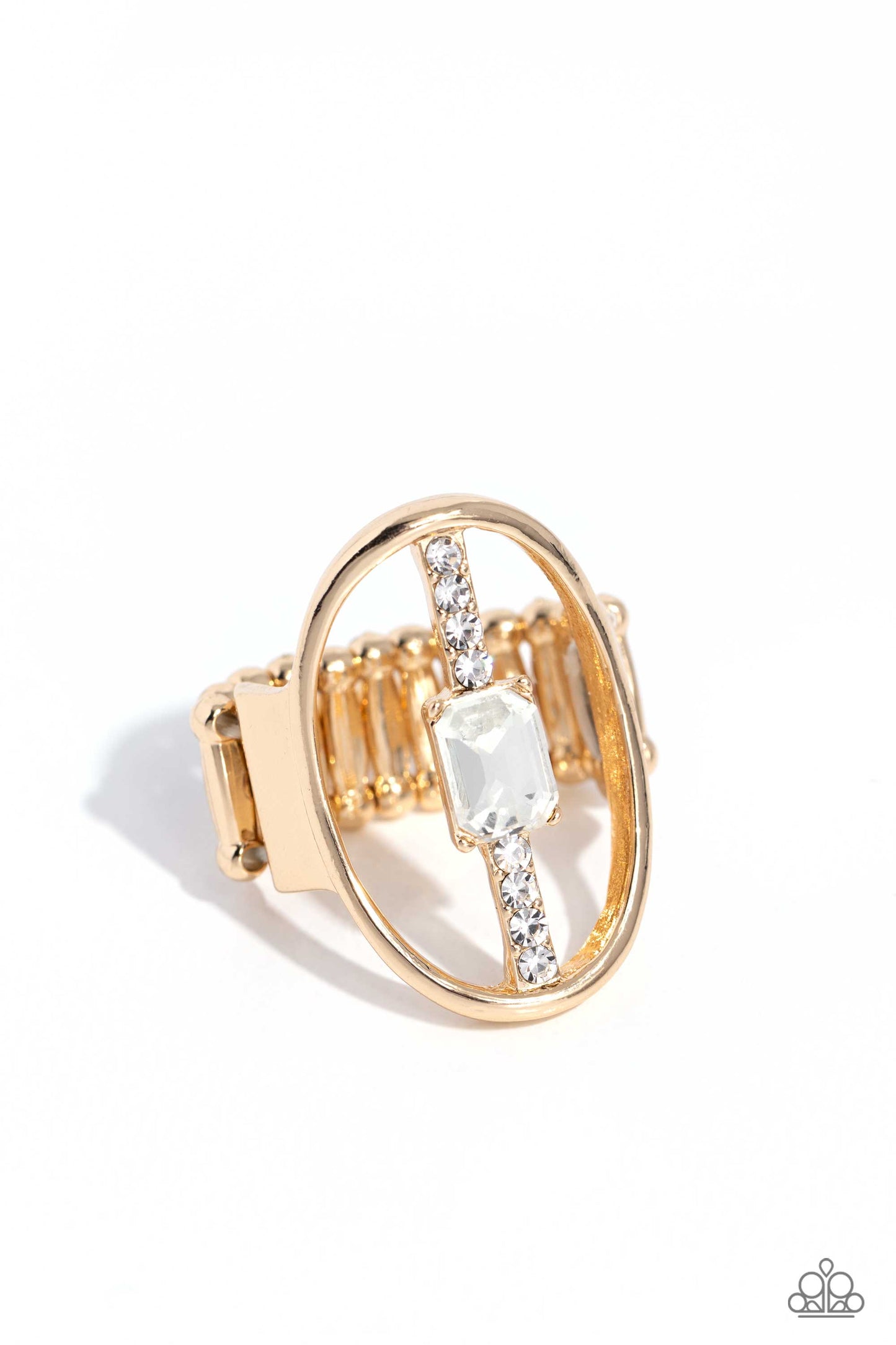 Middle of the Road - Gold Ring - Paparazzi Accessories