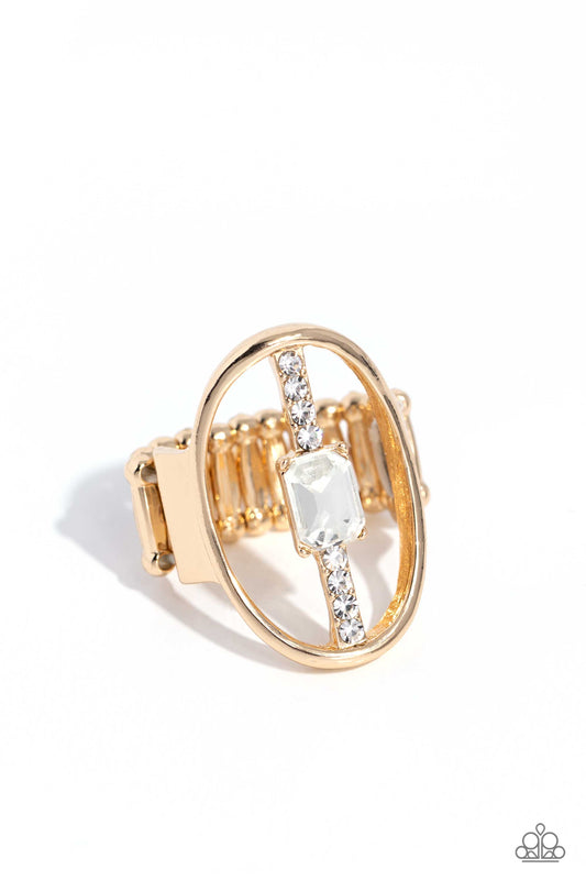 Middle of the Road - Gold Ring - Paparazzi Accessories