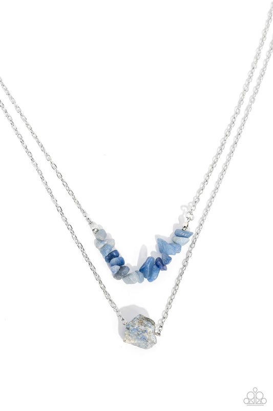Chiseled Caliber - Blue Necklace - Paparazzi Accessories