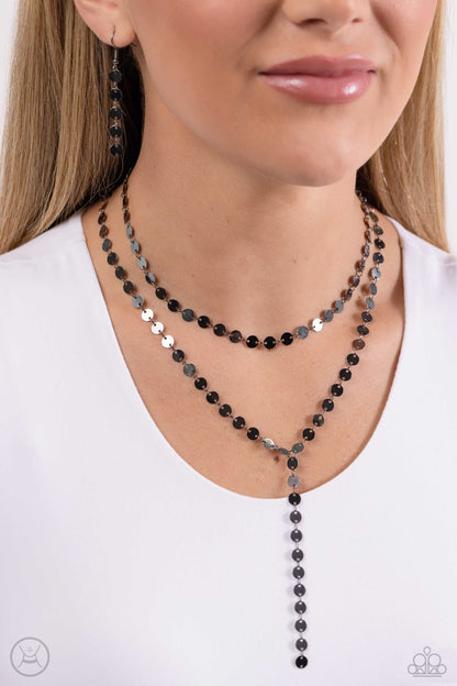 Reeling in Radiance - Black Gunmetal Layered Choker - Paparazzi Accessories
