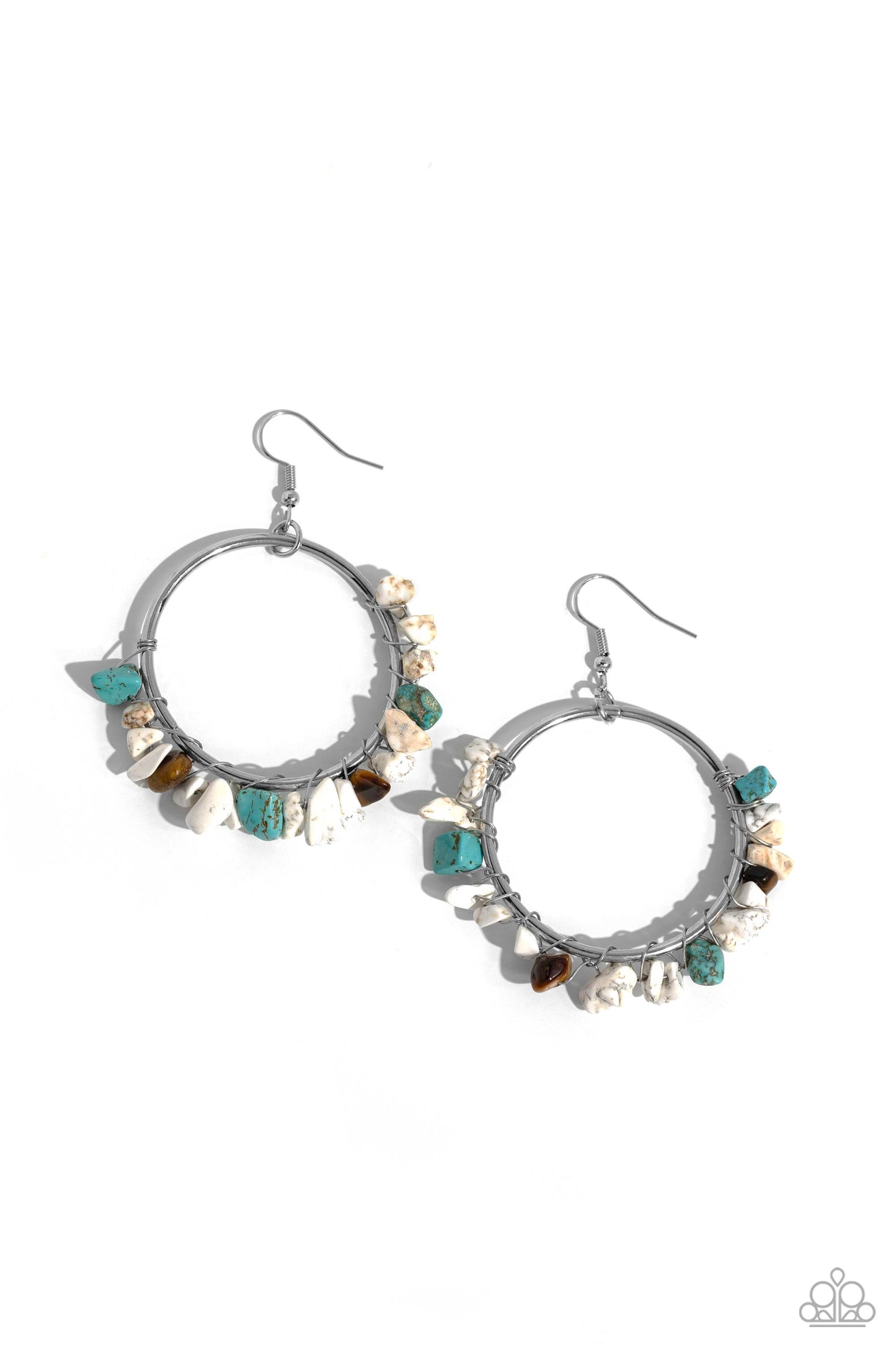 Handcrafted Habitat - White Earrings - Paparazzi Accessories