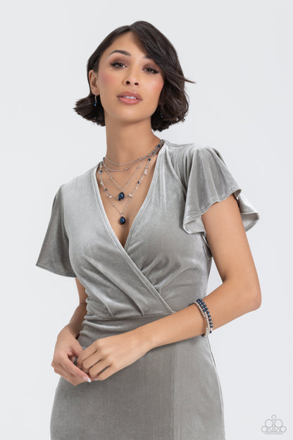 Just SASSING Through - Blue Pearl Coil Bracelet