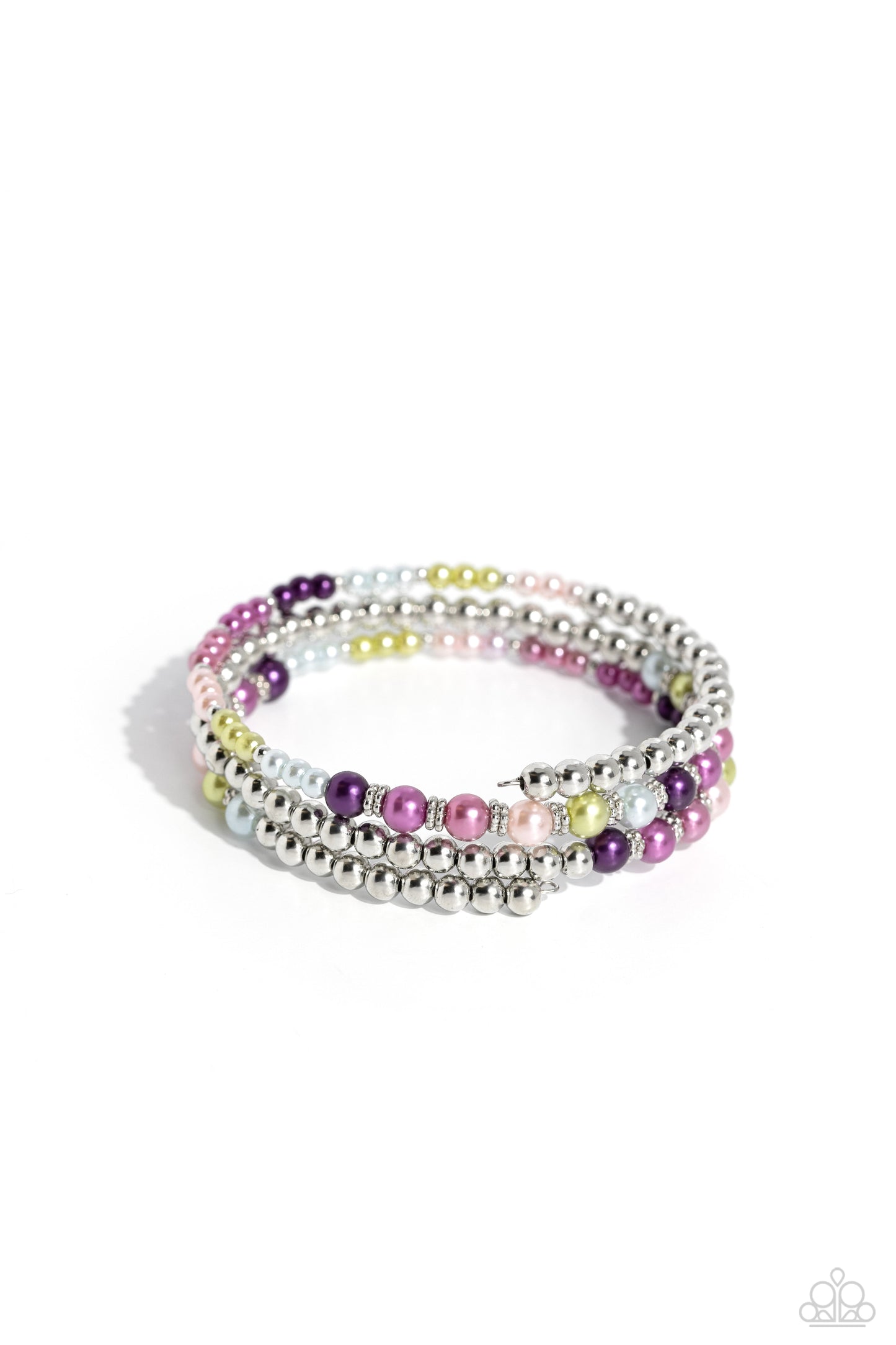Just SASSING Through - Multi Pearl Coil Bracelet - Paparazzi Accessories