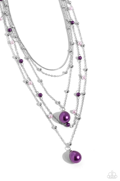 SASS with Flying Colors - Purple Necklace - Paparazzi Accessories