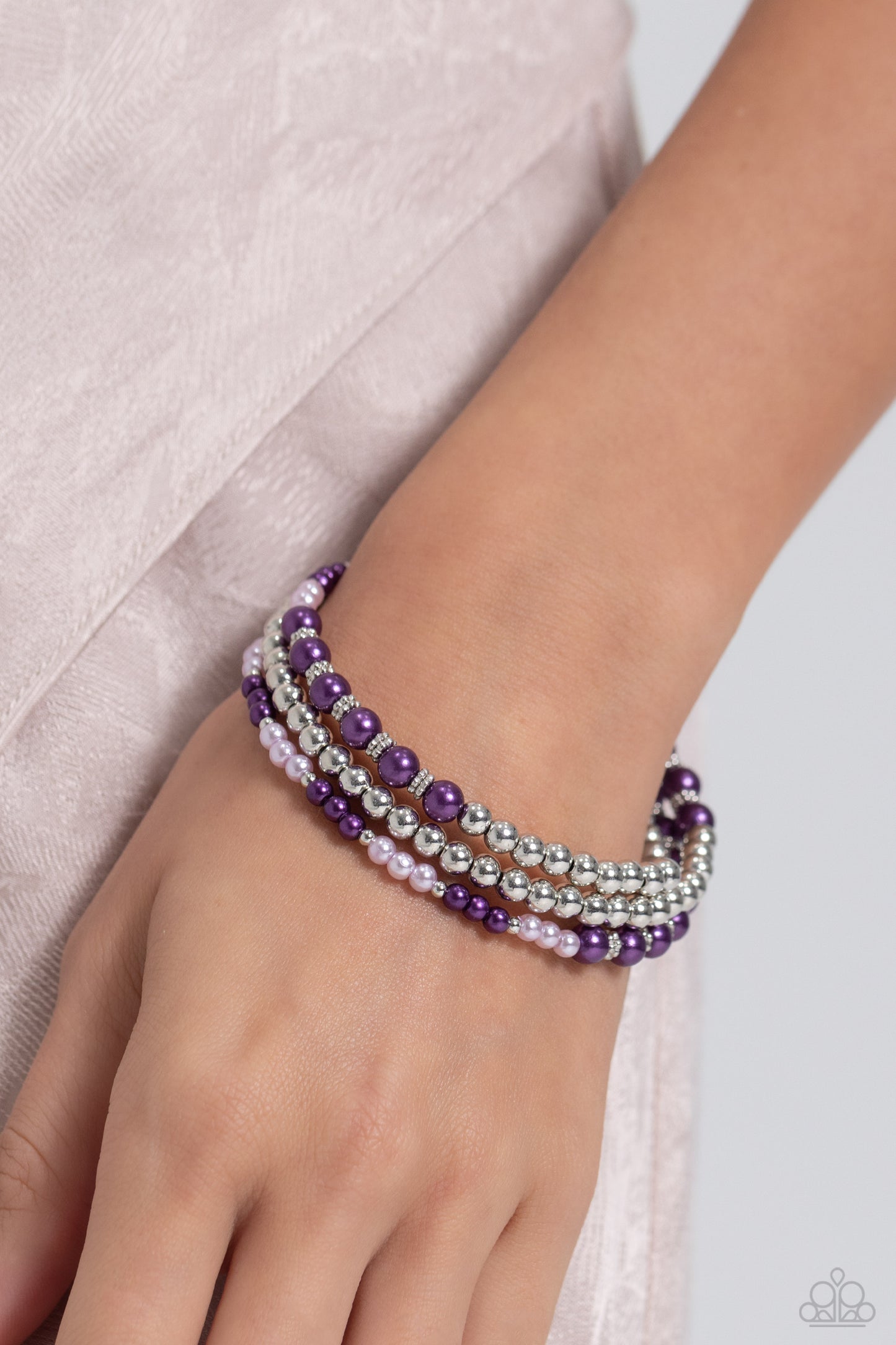 Just SASSING Through - Purple Coil Bracelet - Paparazzi Accessories
