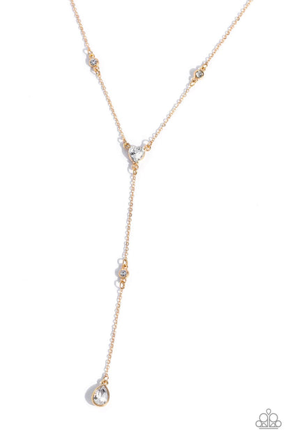 Lavish Lariat - Gold Necklace - Paparazzi Accessories