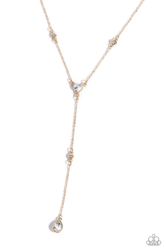 Lavish Lariat - Gold Necklace - Paparazzi Accessories