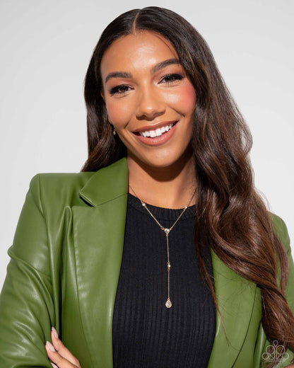 Lavish Lariat - Gold Necklace - Paparazzi Accessories