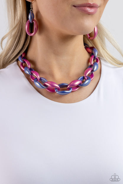 Statement Season - Multi Acrylic Necklace - Paparazzi Accessories