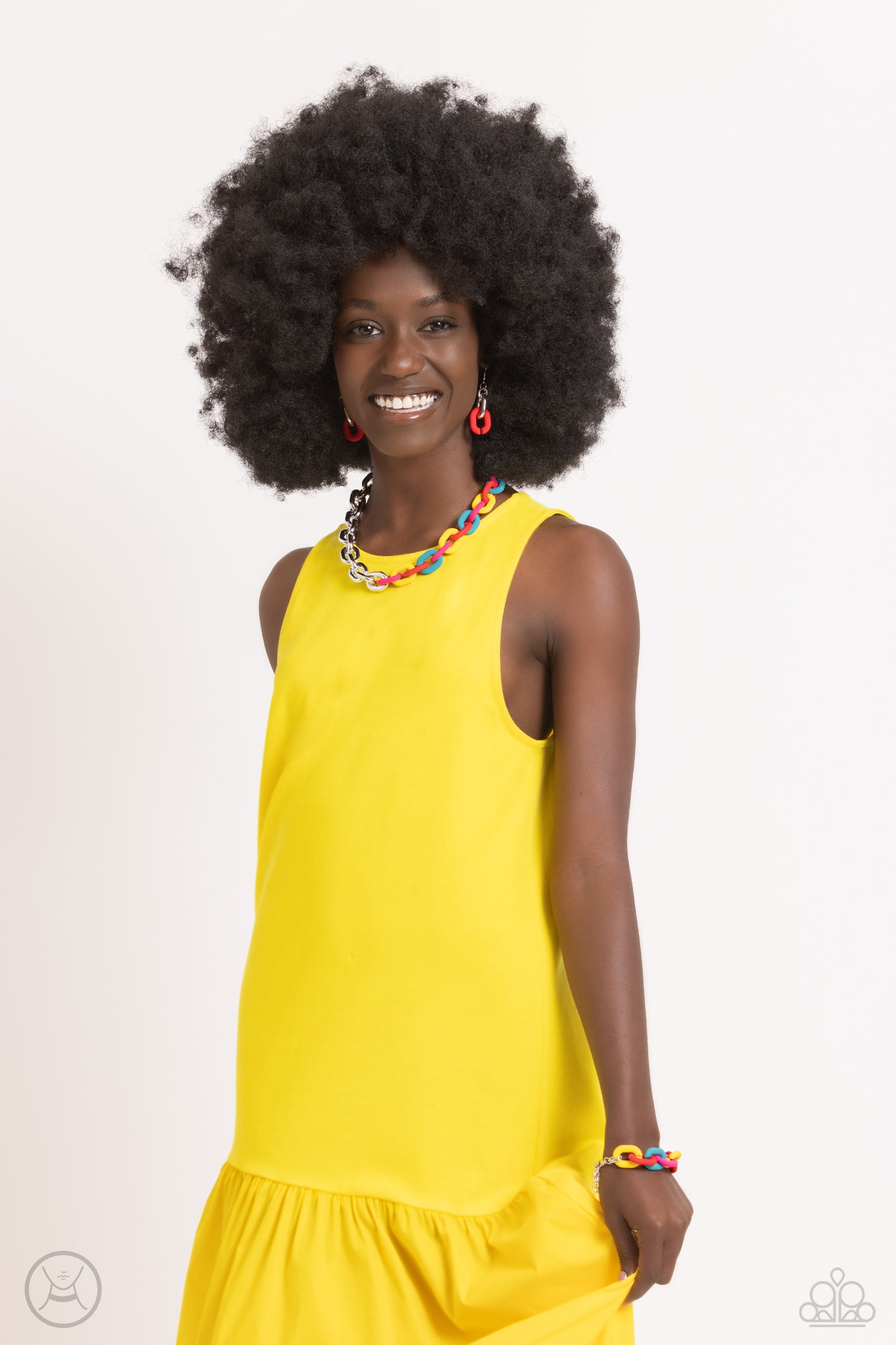 Contrasting Couture - Red Acrylic Necklace - Paparazzi Accessories