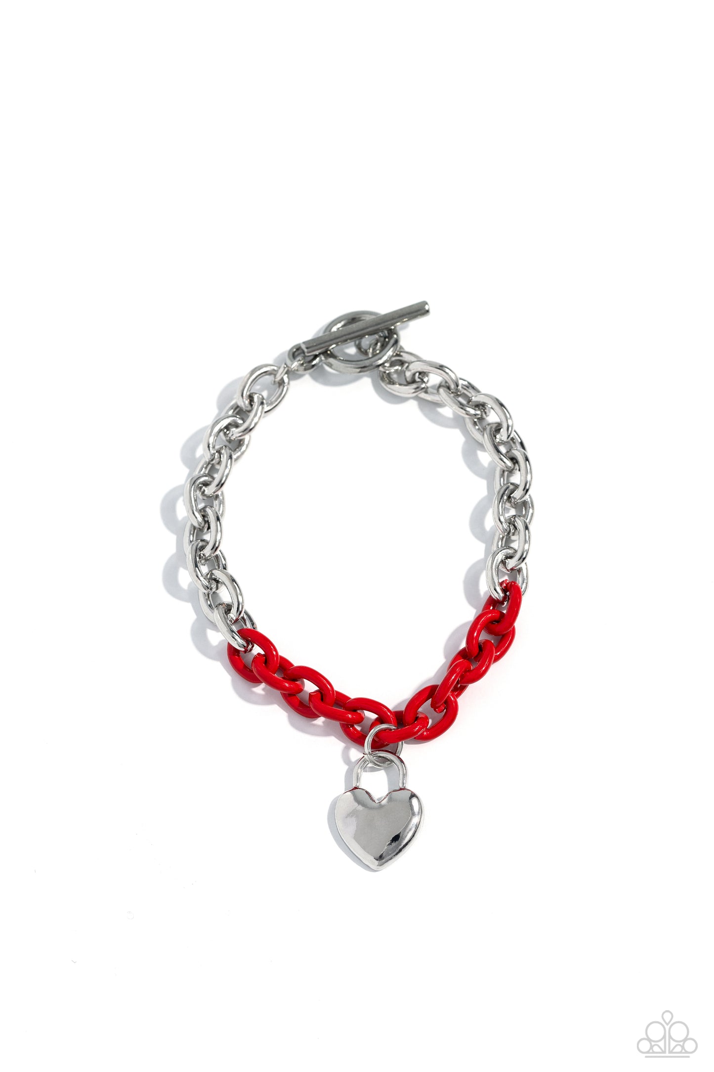 Locked and Loved - Red Bracelet - Paparazzi Accessories