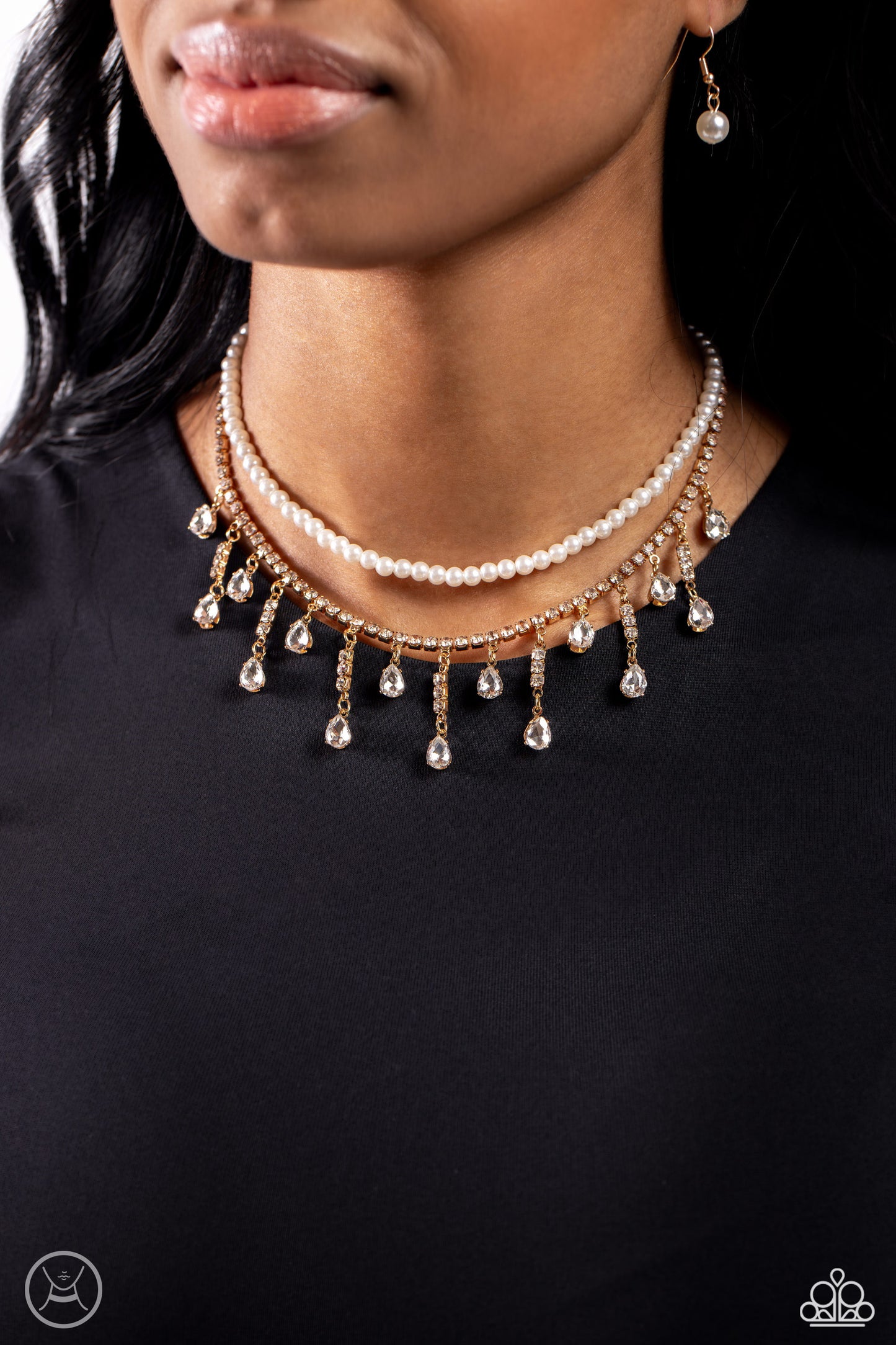 Lessons in Luxury - Gold Layered Pearl Choker - Paparazzi Accessories