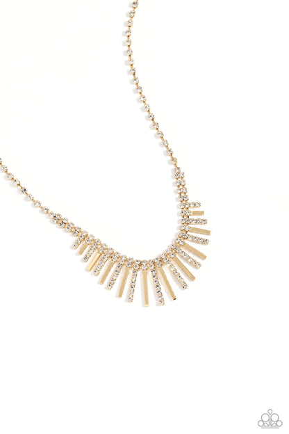 FLARE to be Different - Gold Necklace - Paparazzi Accessories