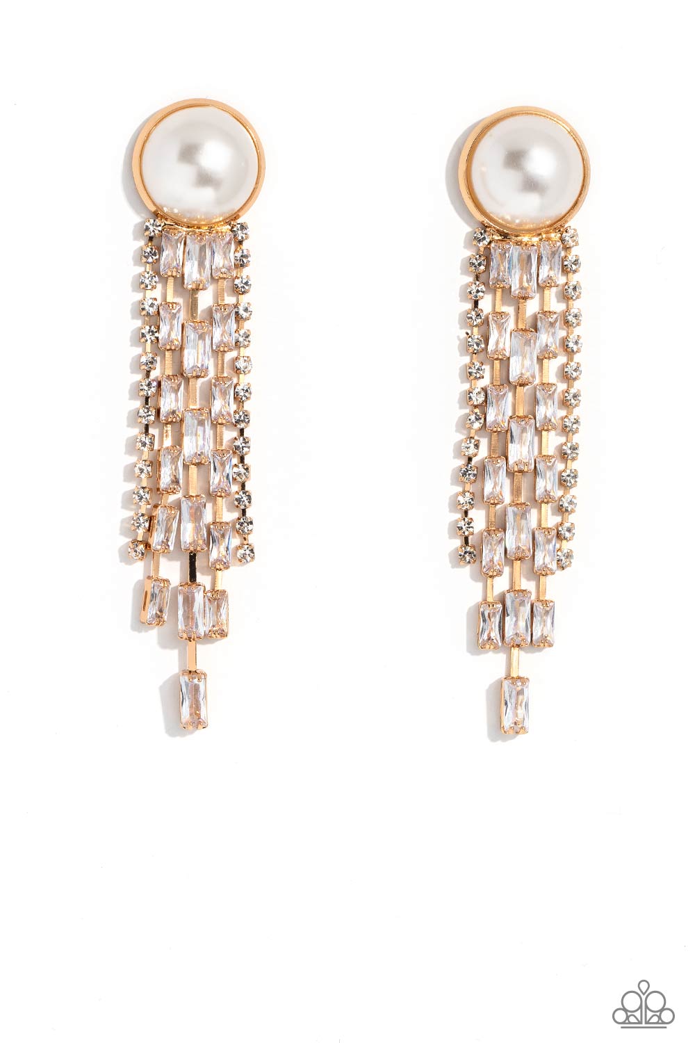 Genuinely Gatsby - Gold Post Earrings - Paparazzi Accessories