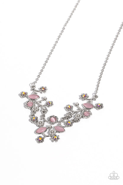 Gardening Group - Pink Cats Eye Stone Necklace - Paparazzi Accessories