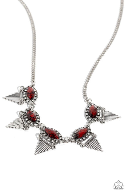 Scintillating Shimmer - Red Necklace - Paparazzi Accessories