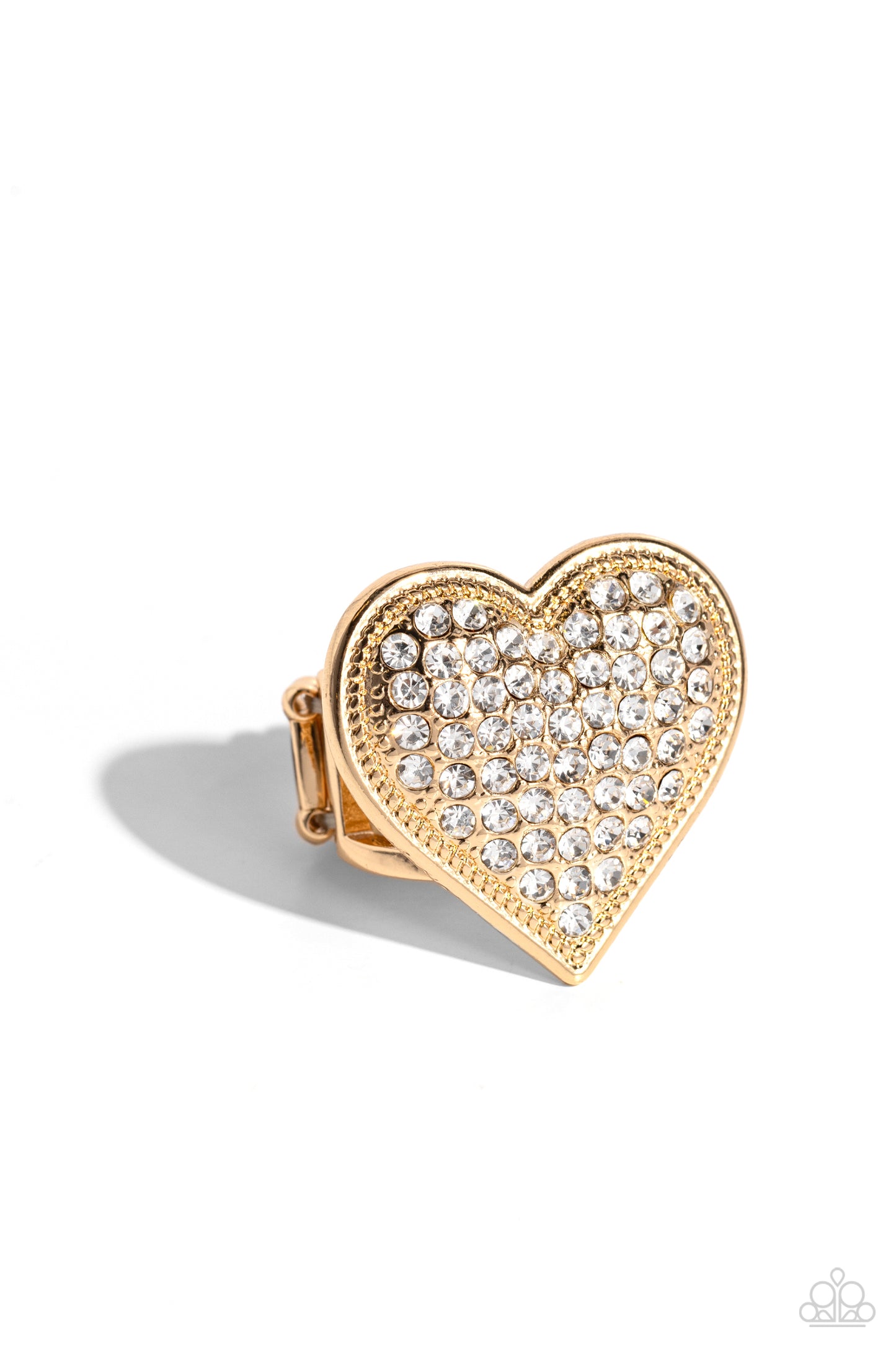 Sweet Serendipity - Gold Heart Ring - Paparazzi Accessories