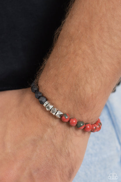 Defaced Deed - Orange Urban Bracelet - Paparazzi Accessories