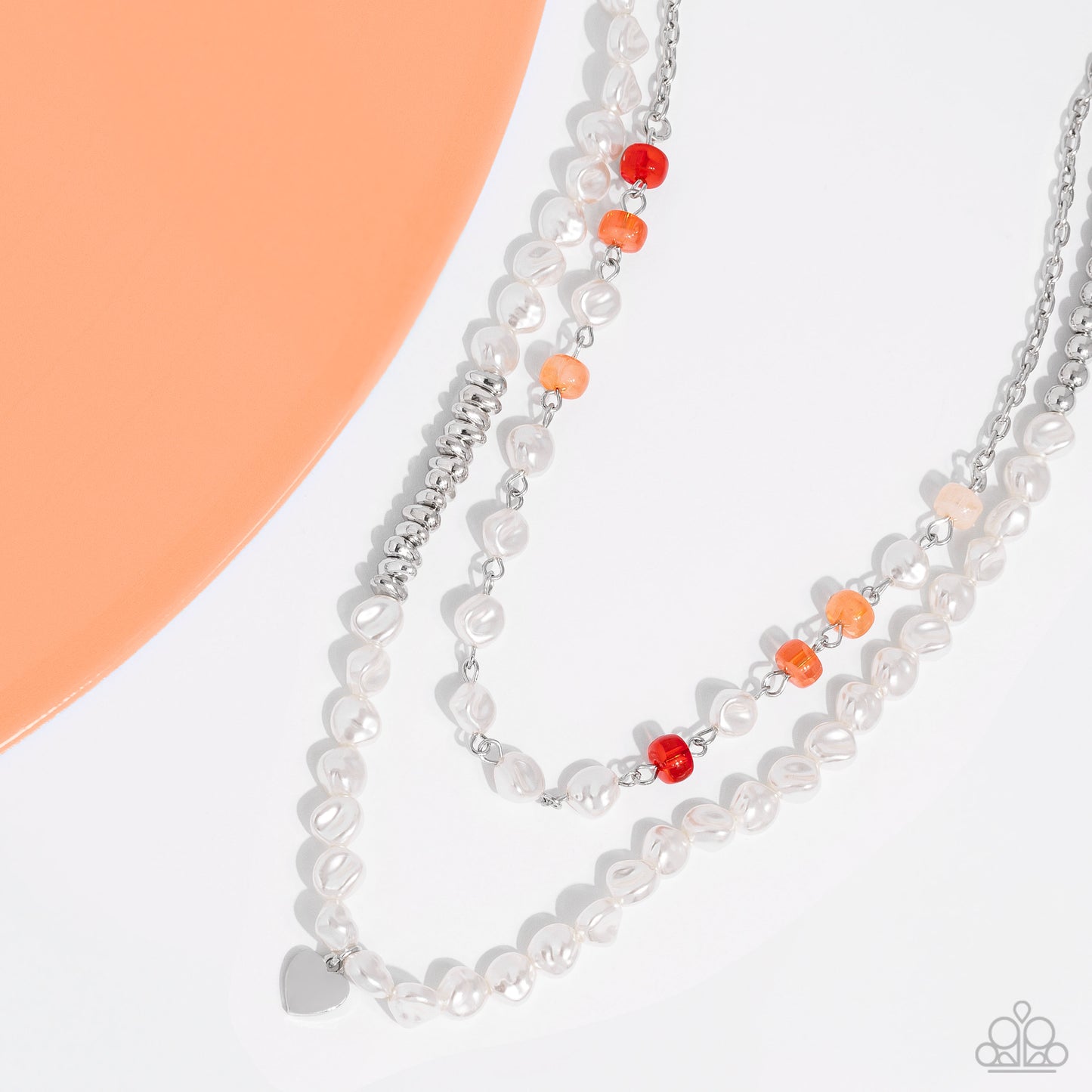 Pearl Pact - Orange Layered Necklace - Paparazzi Accessories