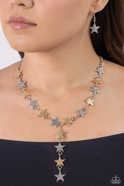 Reach for the Stars - Multi Mixed Metal Necklace - Paparazzi Accessories