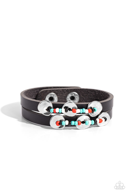 Social Sashay - Black Snap Bracelet - Paparazzi Accessories