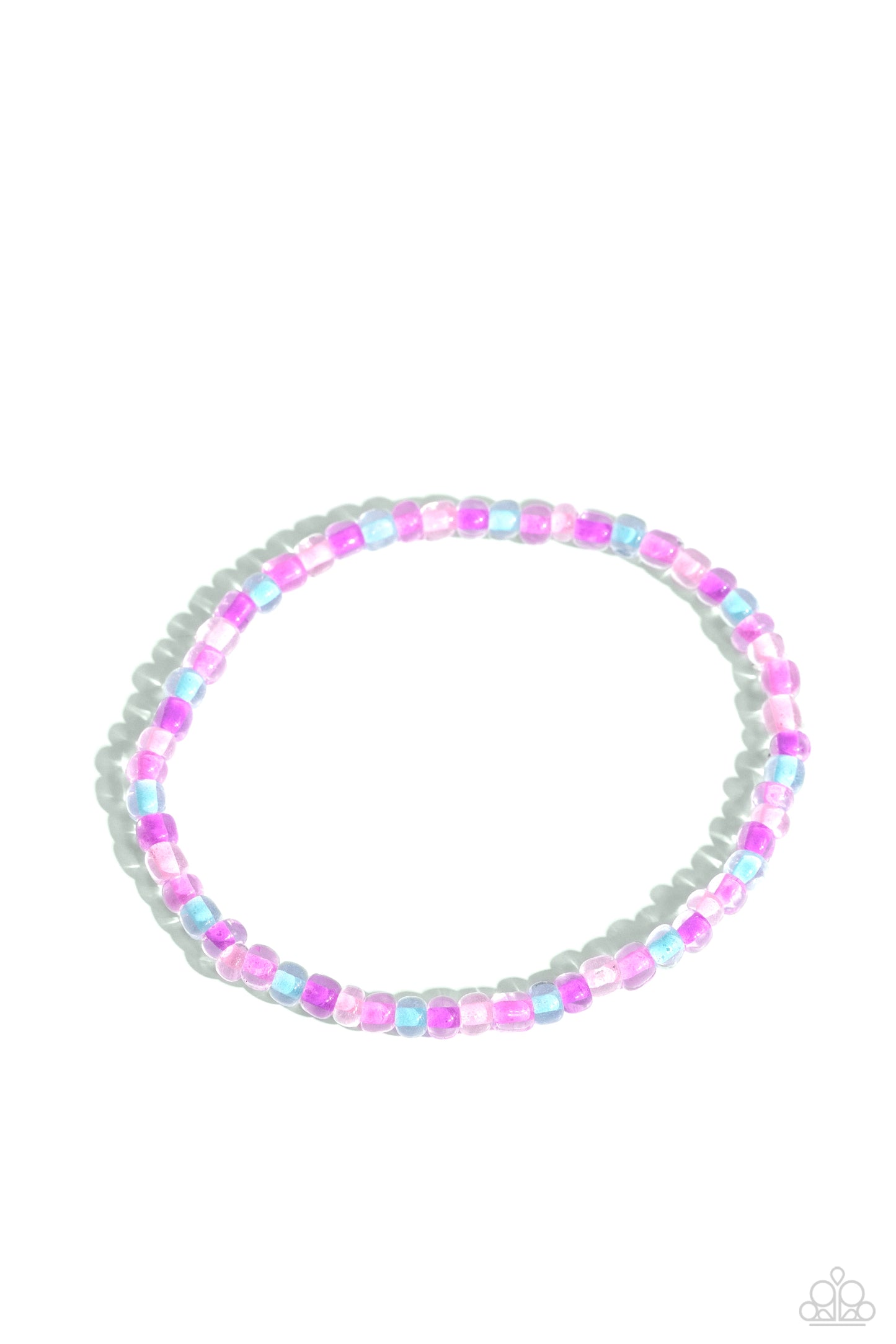 GLASS is in Session - Pink - Seed Bead Stretchy Bracelet - Paparazzi Accessories