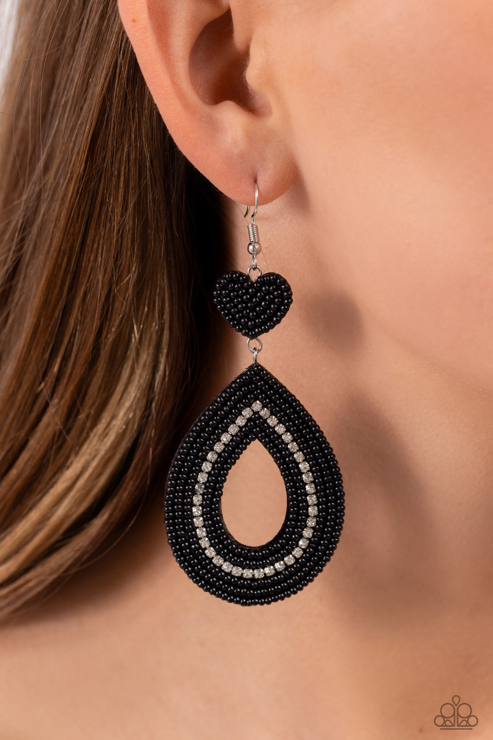 Now SEED Here - Black Seed Bead Fishhook Earrings - Paparazzi Accessories