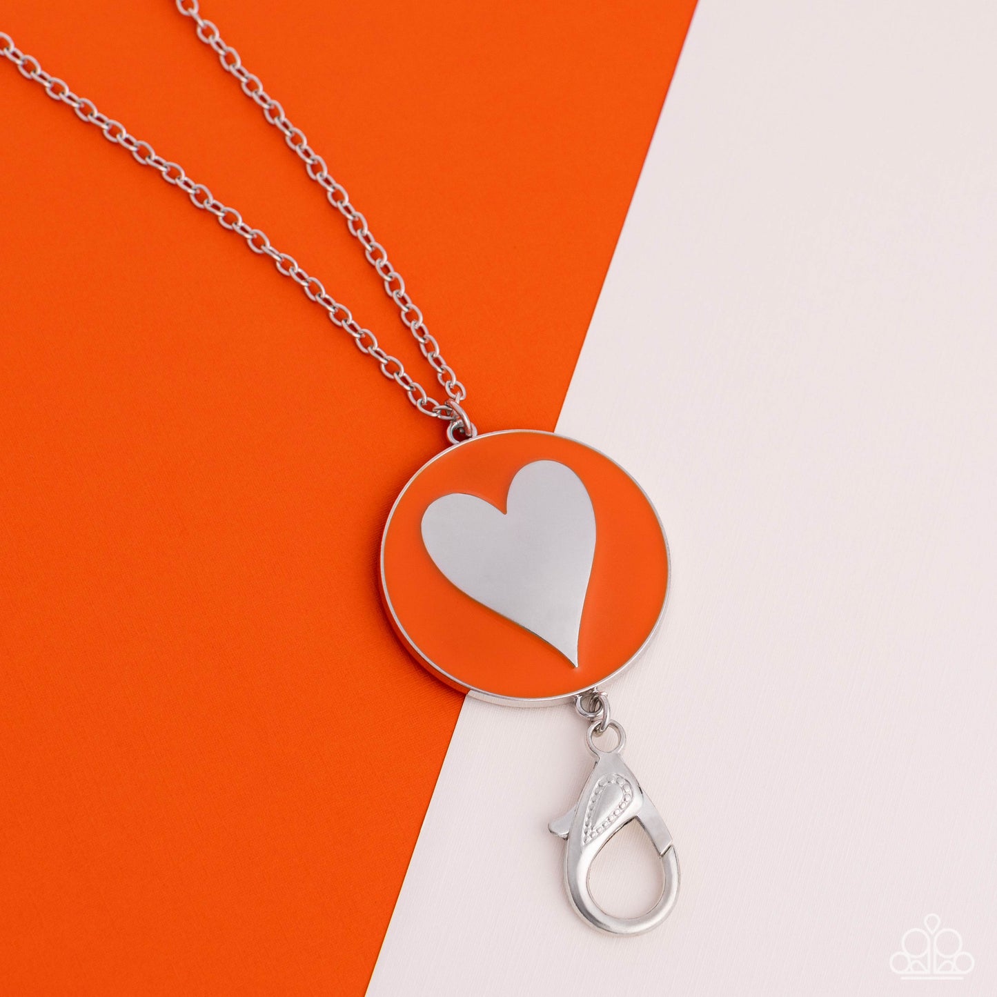 True to Your Heart - Orange - Lanyard Necklace - Paparazzi Accessories