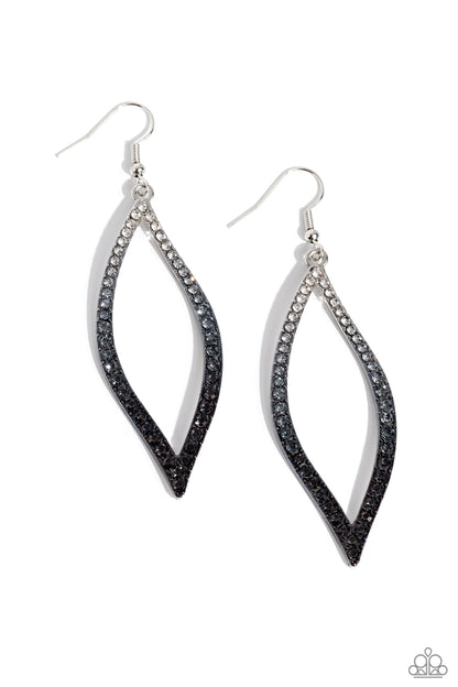 Admirable Asymmetry - Black Ombre Earrings - Paparazzi Accessories