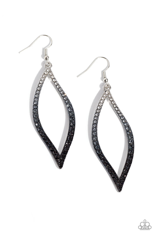 Admirable Asymmetry - Black Ombre Earrings - Paparazzi Accessories