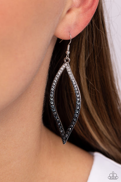 Admirable Asymmetry - Black Ombre Earrings - Paparazzi Accessories