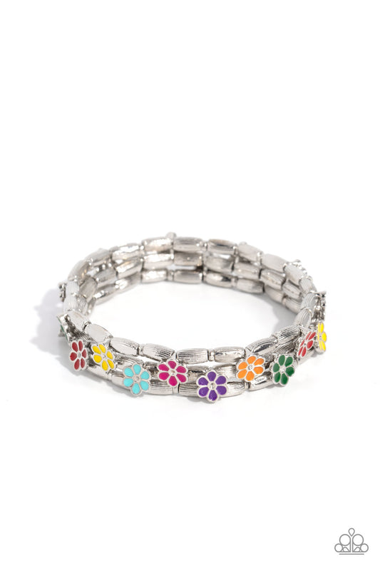 Scattered Springtime - Multi stretch bracelet - Paparazzi Accessories