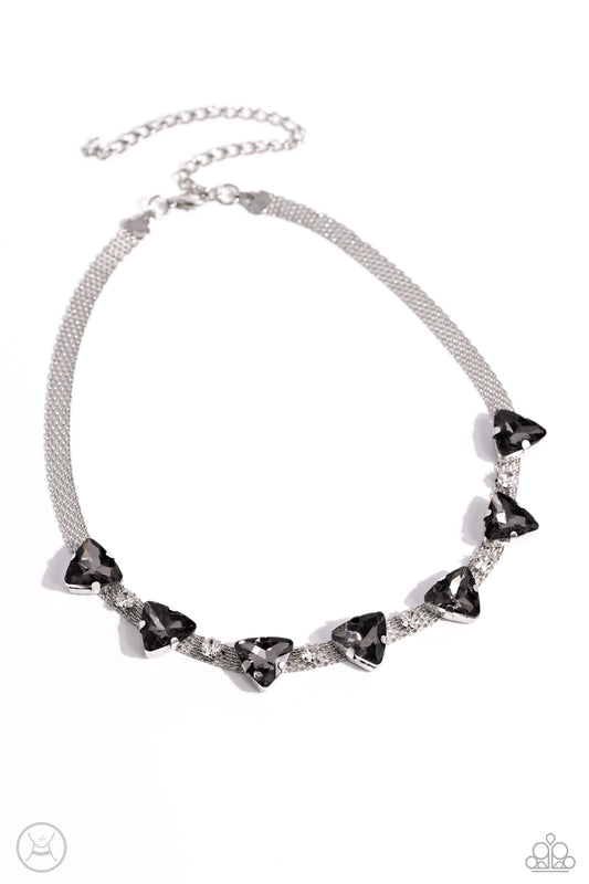 Strands of Sass - Silver Choker Necklace - Paparazzi Accessories