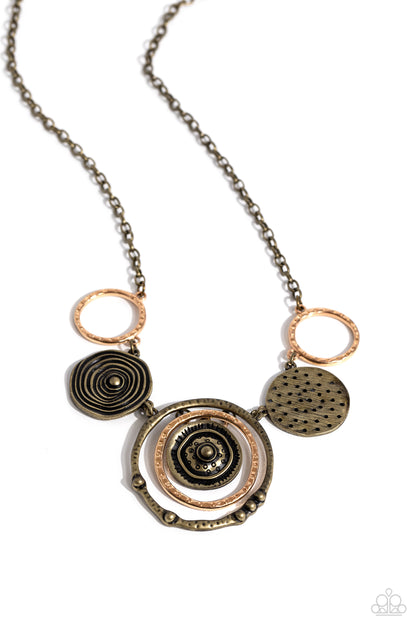 Mysterious Masterpiece - Brass Necklace - Paparazzi Accessories