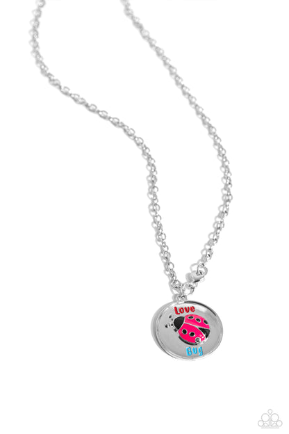 Lively Love Bug - Red Lady Bug Necklace - Paparazzi Accessories