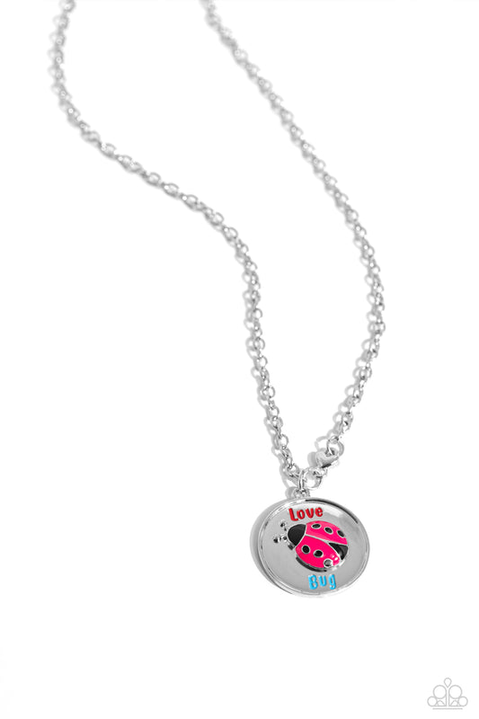 Lively Love Bug - Red Lady Bug Necklace - Paparazzi Accessories